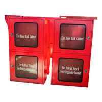 Armoire de rangement pour tuyaux d'incendie en acier inoxydable SLfire, boîte pour extincteur avec vitre