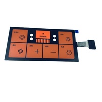 Sensor Tekanan Pad Film Tipis FSR Saklar Membran Fleksibel Keyboard Sentuh Kapasitif LED Backlit untuk Pengontrol Jarak Jauh