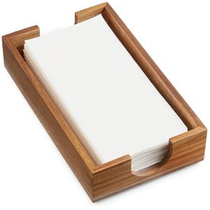 Support en bois d'acacia pour serviettes de table et essuie-mains, accessoires pour papier jetable, pour salle de bain, cuisine, fêtes, dîners, plateau pour invités - Product Image 1