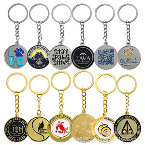 QY Wholesale Zinc Alloy Keychains Round Shape Printing Fashion Carabiner Souvenir <b>Metal</b> <b>Key</b> <b>Chains</b> - Product Image 6