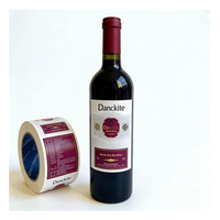 Étiquettes de bouteilles de vin personnalisées avec estampage à chaud, autocollants, emballage privé
