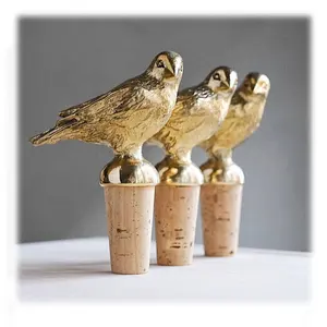 Peltro Uccello Bottiglia di Vino In Sughero In Lega di Zinco Bottiglia di Sughero