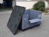 Caisse en plastique pliable, robuste, empilable, recyclable, écologique, pliable, pour le stockage