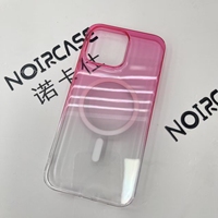 Casing ponsel magnetik gradien mewah, penutup belakang ponsel PC Glitter Bling untuk iPhone 17 Pro Max 17 Air 16 15 14 13 12 11