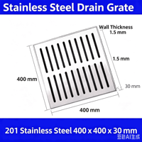 Grille de drainage en acier inoxydable 201 304, taille personnalisée, anti-colmatage, à fentes, pour trottoir routier