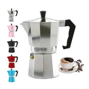 1/2/3/6/9/12cup Moka nồi Ý Espresso cà phê nhôm nhà sản xuất tùy chỉnh hiện đại Thiết kế mới chất lượng cao dễ dàng để làm sạch