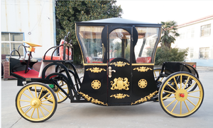 Buggy de cinco plazas tirado por caballos, entrenador de cuatro ruedas, elegante carruaje de caballos de turismo blanco a la venta - Product Image 3