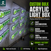 Boîte lumineuse personnalisée avec impression UV, panneau publicitaire pour boissons, pour la promotion de marques de détail