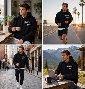 เสื้อฮู้ดแบบสวมหัว OEM สั่งทำได้ตามต้องการ คลาสสิก แขนยาว สตรีทแวร์ เสื้อผ้าพร้อมโลโก้สั่งทำ  เลือกสีได้ โรงงานผลิตเสื้อผ้า - Product Image 3