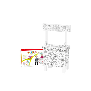 3D DIY Toys Ice Cream Stall <strong>Cardboard</strong> <strong>Colouring</strong> Paint <strong>House</strong> for Children - Product Image 1