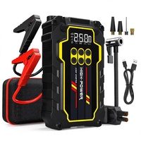 Démarreur de batterie de voiture avec compresseur d'air - Batterie externe d'urgence 12V pour démarrage et gonflage