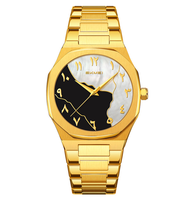 VVS Luxe Montre Homme Quartz Or Acier Inoxydable Aiguille Affaires Loisirs Étanche OEM ODM Low MOQ