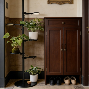 Lot de 3 lampes de culture d'intérieur 8W, plateaux réglables, support de <span class=keywords><strong>plantes</strong></span> sans perçage pour fenêtre et coin, adapté à plusieurs <span class=keywords><strong>plantes</strong></span> en pot - Product Image 4