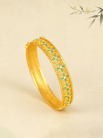 Bracelet jonc vintage pour femme en argent sterling 925 plaqué or, avec fermoir à charnière en filigrane et motif trèfle à quatre feuilles émaillé, vente en gros