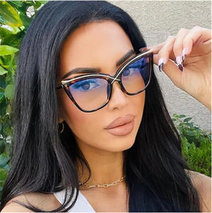 Cat Eye Unisex Anti-blu luce <span class=keywords><strong>occhiali</strong></span> grande montatura stile europeo e americano materiale <span class=keywords><strong>per</strong></span> Pc nero trasparente <span class=keywords><strong>per</strong></span> gli <span class=keywords><strong>occhiali</strong></span> - Product Image 2