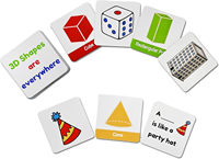 Tarjetas Magnéticas de Felpa UCI con Formas 3D y Referencias Bíblicas |   18 Piezas de Materiales Manipulativos de Matemáticas, Suministros para Maestros de Geometría