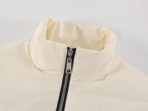 Men's Winter Stand Collar Vest Solid Color Zipper Front Pockets Windproof Casual Outerwear 100% Polyester - Product Image 3