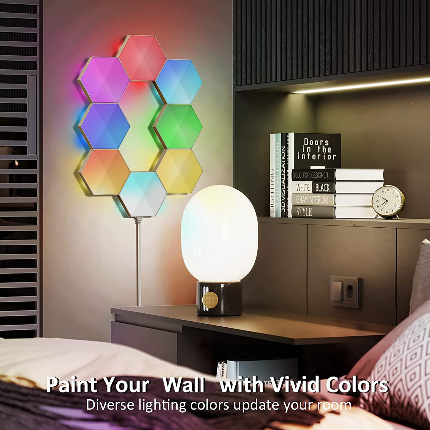 Tuya smart wifi wall light Gaming lamp Modular Hexagon Lights with remote control creative Honeycomb Light Led wall lamp