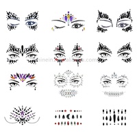 Offre Spéciale – Autocollant Corporel Temporaire en Strass pour Femme, Bijou Facial en Cristal Adhésif pour Fêtes et Festivals