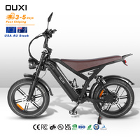 Bicicleta Eléctrica OUXI GT20, Bicicleta de Montaña con Llantas Gruesas para Adultos, Suspensión Completa, Motor de 750W/1000W, Llantas 20x4.0