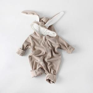 Pelele cálido con Orejas de conejo para bebé, mono de estilo conejo infantil, monos de algodón para niños y niñas, ropa con capucha - Product Image 4