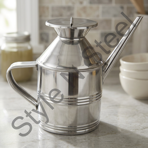 Dispensador de aceite de oliva, contenedor de salsa y vinagre, acanalado de lata de aceite 7, 8, 9 y 11cm, hervidor de agua para cocina de acero inoxidable - Product Image 2