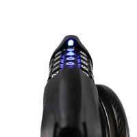 Antivol de chaîne de vélo pliable résistant aux intempéries avec code à 5 chiffres personnalisable et indicateur LED intégré pour la sécurité nocturne