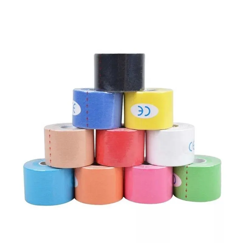 12 Colors Waterproof Cotton Elastic Sports Kt Kinesiology Tape 5cm X 5m
