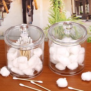 Clear Plastic <b>Jar</b> Set for <b>Bathroom</b> Cotton Ball Cotton Swab Cotton Makeup Organizer Household Items for Living Room - Product Image 3