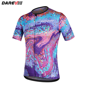 Vêtements de cyclisme Darevie, style néon, maillots de vélo pour hommes, manches courtes - Product Image 3