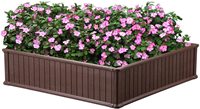 Jardinière pour plantes de patio extérieur, jardinière de légumes à fleurs, lit de jardin surélevé en plastique HDPE
