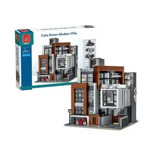 Mork 10204 DIY xây dựng khối hiện đại biệt thự loạt thành phố đường phố loạt mô hình thiết lập xây dựng đồ chơi cho món quà