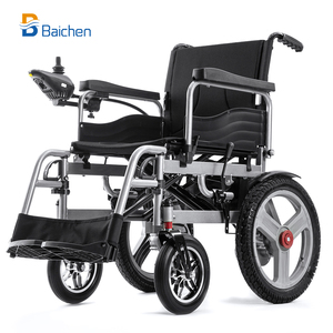 Silla de ruedas de viaje portátil plegable de acero ultraligero barata de alta calidad, silla de ruedas eléctrica todoterreno para discapacitados - Product Image 1