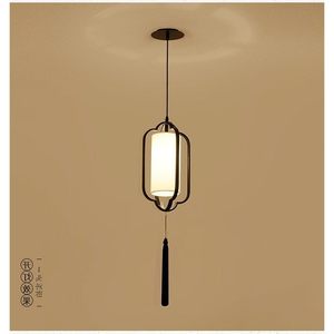 Lampe suspendue de style chinois moderne, abat-jour en fer, éclairage de balcon à tête unique - Product Image 1