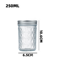 Venta al por mayor de fábrica: Tarros de cristal transparentes vacíos para miel, caviar y alimentos con tapas metálicas, en capacidades de 120ml a 650ml