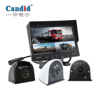 Sistema de Monitoreo de Vehículos Universal AHD de 4 Canales, Monitor LCD IPS de 7 Pulgadas, Cámara de Reversa para Automóvil, Soporte de Montaje en el Tablero de 12V para Automóviles