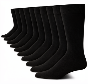 OEM/ODM Mens Autumn Dress <b>Socks</b> 7 Pack Lightweight Stretch Stay Cuff Ankle 95% <b>Polyester</b> 5% Spandex Brown/Grey/Black - Product Image 1
