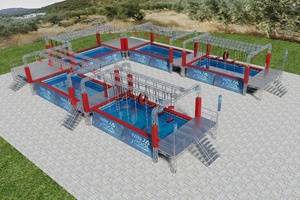 Phiêu lưu công viên Tập Thể Dục Đào Tạo thiết bị tập thể dục giàn cấu trúc cho American NINJA CHIẾN BINH trở ngại khóa học trẻ em người lớn - Product Image 2