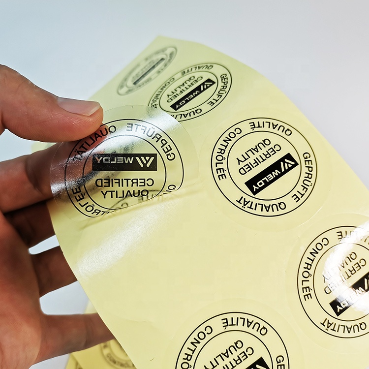 Customized Transparent Label with Colors for Sealing Box and Bag