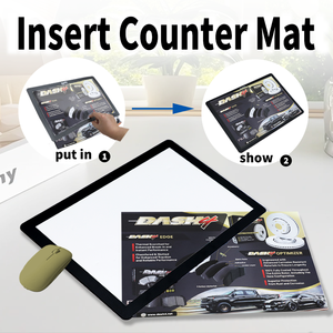 Tapis de comptoir interchangeable personnalisé, tapis de présentation imprimé modifiable pour la publicité promotionnelle des magasins de détail, logo de marque - Product Image 1