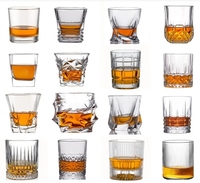Échantillon gratuit de verres à liqueur personnalisés en relief pour la verrerie de cristal de whisky pour la maison Bar