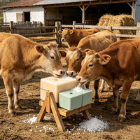 Bloc de sel minéral dur pour animaux, fourni par un fournisseur chinois, pour l'alimentation du bétail dans les ranchs