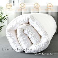 Surmatelas en mousse à mémoire de forme de 3 pouces Haut de coussin en mousse à mémoire de forme pelucheuse et douce avec 4 bandes élastiques d'ancrage