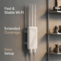 Point d'accès sans fil extérieur haute puissance 300 Mbps 1000 mW longue portée WiFi4 avec chipset Qualcomm, étanche IP66, 3 ports RJ45 POE