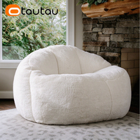 OTAUTAU Pouf de sol moderne inclinable, sans rembourrage, ottoman géant, fauteuil de relaxation, siège de sol tatami, mobilier