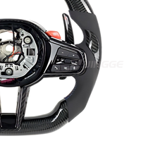 Volant de course personnalisé avec affichage LED en fibre de carbone pour BMW G Series 2018-2024 (3, 4, 5, 6, 8 Series, G01, G05, G20, G30, G80, M3, M4)