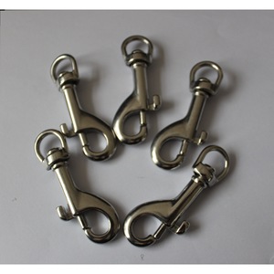 Crochet simple en acier inoxydable 90 mm avec ressort pivotant pour plongée, crochet pour chien, durable, usage général - Product Image 1