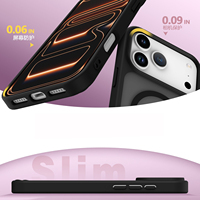 Coque de protection magnétique antichoc en TPU PC de 2,0 mm pour iPhone 17 Pro Max 16 17e, finition mate dépolie