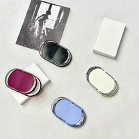 Miroir de maquillage pliable de luxe, support de téléphone portable, miroir portable, support de téléphone avec logo personnalisé, accessoire de téléphone portable, cadeau
