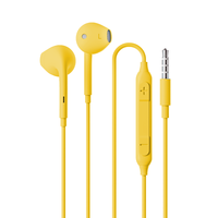 Écouteurs filaires semi intra-auriculaires 3,5 mm en gros avec micro et commande sur câble pour appels mains libres